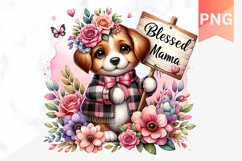 Blessed mama ever Sublimation - Mother&#039;s Day Clipart PNG Product Image 1