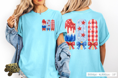 Patriotic Popsicle Bow PNG, 4th of July Summer Design Product Image 3