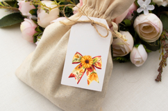 Vibrant Boho Sunflower Coquette Bow Clipart Product Image 6