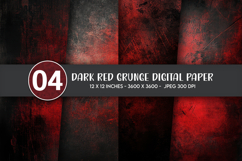Dark Red Grunge Digital Paper Product Image 1