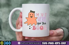 I'm just here for the boos SVG, Halloween SVG, Reto Cute Gho Product Image 3