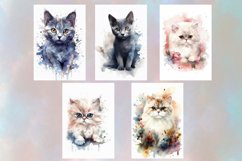 25 Watercolor Cats Wall Art ,Jpg 12x18 inch Product Image 3
