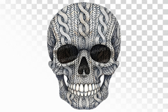 Knitted Skeleton Skull Cute Halloween Doll PNG Product Image 1