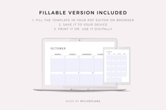 2029 Monthly Calendar on Two Pages with Notes, Printable Product Image 7