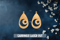 Celestial Style Laser Cut Earrings SVG File Product Image 1
