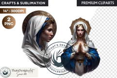 Virgin Mary Clipart PNG, Mother with Jesus Christian graphic Product Image 1