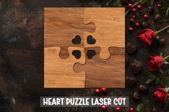 Heart Puzzle SVG,Laser Cut, Valentine Heart laser Cut Product Image 1