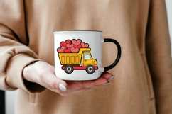 Glitter Dump Truck with Hearts PNG Product Image 5