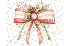 Muted Cozy Christmas Bows PNG Clipart, Winter Holiday Png Product Image 3