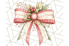 Muted Cozy Christmas Bows PNG Clipart, Winter Holiday Png Product Image 3