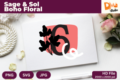 Sage &amp; Sol Boho Floral Monogram Product Image 1