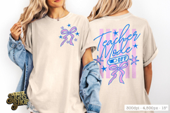 Teacher Mode Off PNG, Coquette Preppy Teacher Design Product Image 4