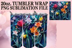 Charming Floral Pattern Tumbler Sublimation Product Image 1