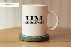 Split Monogram svg bundle - 26 Paired Letters Product Image 5