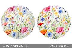 Wildflowers Wind Spinner. Floral Wind Spinner Design Product Image 1