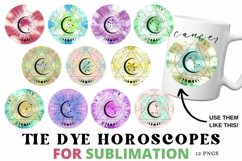 Tie Dye Zodiac Signs Sublimation Horoscope Illustrations Product Image 1