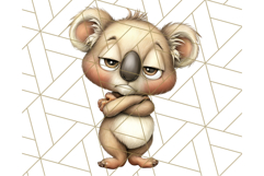 Adorable Angry Animals Clipart PNG, Cute Moody Faces Png Product Image 3