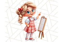 Teacher at Work Clipart, Teaching PNG, School Graphics Product Image 7