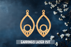Boho Style Laser Cut Earrings SVG File Product Image 1