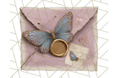 Vintage Butterfly PNG Clipart, Fairytale Cottagecore Images Product Image 3
