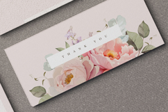 wedding card invitation with peonies flower partition Product Image 7