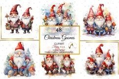 Christmas Gnomes Clipart, 48 high quality images Product Image 6