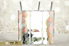 summer rose gold tropical tumbler sublimation design Product Image 1