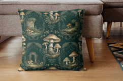 Mushroom Forest Toile Digital Paper, Seamless Watercolor Product Image 7