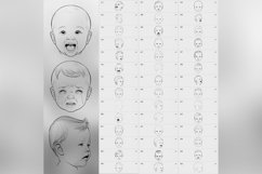 130 Procreate Toddler Boy Head Stamp Brushes Product Image 8