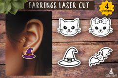 Halloween earrings svg Laser cut Bundle Product Image 4