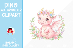 11 Cute Baby Dragon Watercolor Cliparts Set Product Image 10