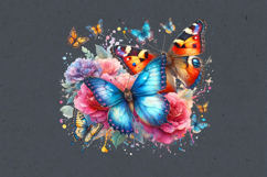 Watercolor Butterflies sublimation print design PNG Product Image 2