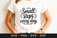 Small Steps Everyday Motivation Quote SVG PNG Product Image 1