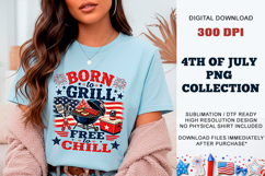 Born to Grill Free to Chill PNG | BBQ DTF Product Image 1