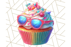 Bright Summer Cupcake PNG Clipart, Colorful Cupcakes Product Image 3