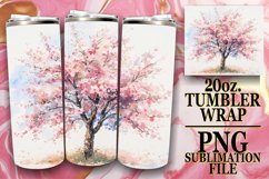 Radiant Spring Tree Tumbler Wrap: 20oz Sublimation Product Image 1