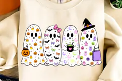 Spooky Ghost Friends Halloween PNG, Halloween PNG, Boo PNG Product Image 1