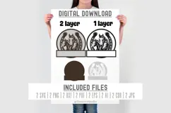Horse Laser Cut File SVG PNG DXF, Round Name Sign Product Image 2