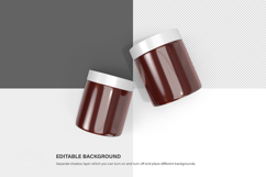 3D Amber Glass Jars - PSD Mockup Product Image 6