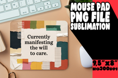 Whimsical MOUSE PAD Fun Designs, Girl Quote Product Image 1