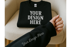Gildan 180000 Ash Sweatshirt Sleeve Mockups Product Image 1