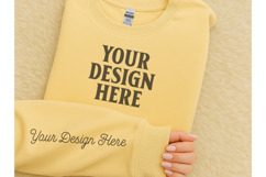 Gildan 18000 Butter Sleeve Sweatshirt Mockup Product Image 1