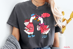 Valentine PNG, Hand Drawn Family Goose Valentine PNG Clipart Product Image 5