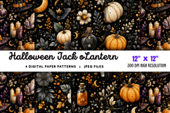 Halloween Jack O'Lantern Patterns JPG Product Image 1