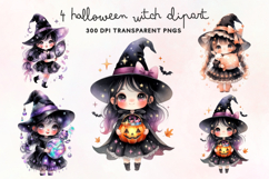 Halloween Witch Clipart PNG Product Image 1
