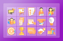 E-Learning and Online Course 3D Icon Pack Product Image 7
