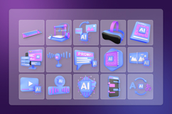 Generative AI &amp; Creativity 3D Icon Pack Product Image 7