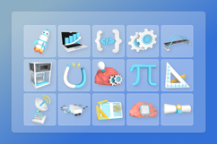 STEM Education 3D Icon Pack Product Image 6
