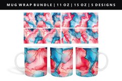 Alcohol Ink 11oz, 15oz Mug Sublimation | Mug Wrap PNG Product Image 1
