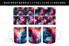 Alcohol Ink 11oz, 15oz Mug Sublimation | Mug Wrap PNG Product Image 1